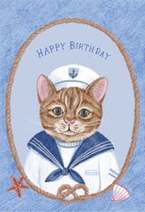 Captain Cat - Tarjeta De Cumpleaños